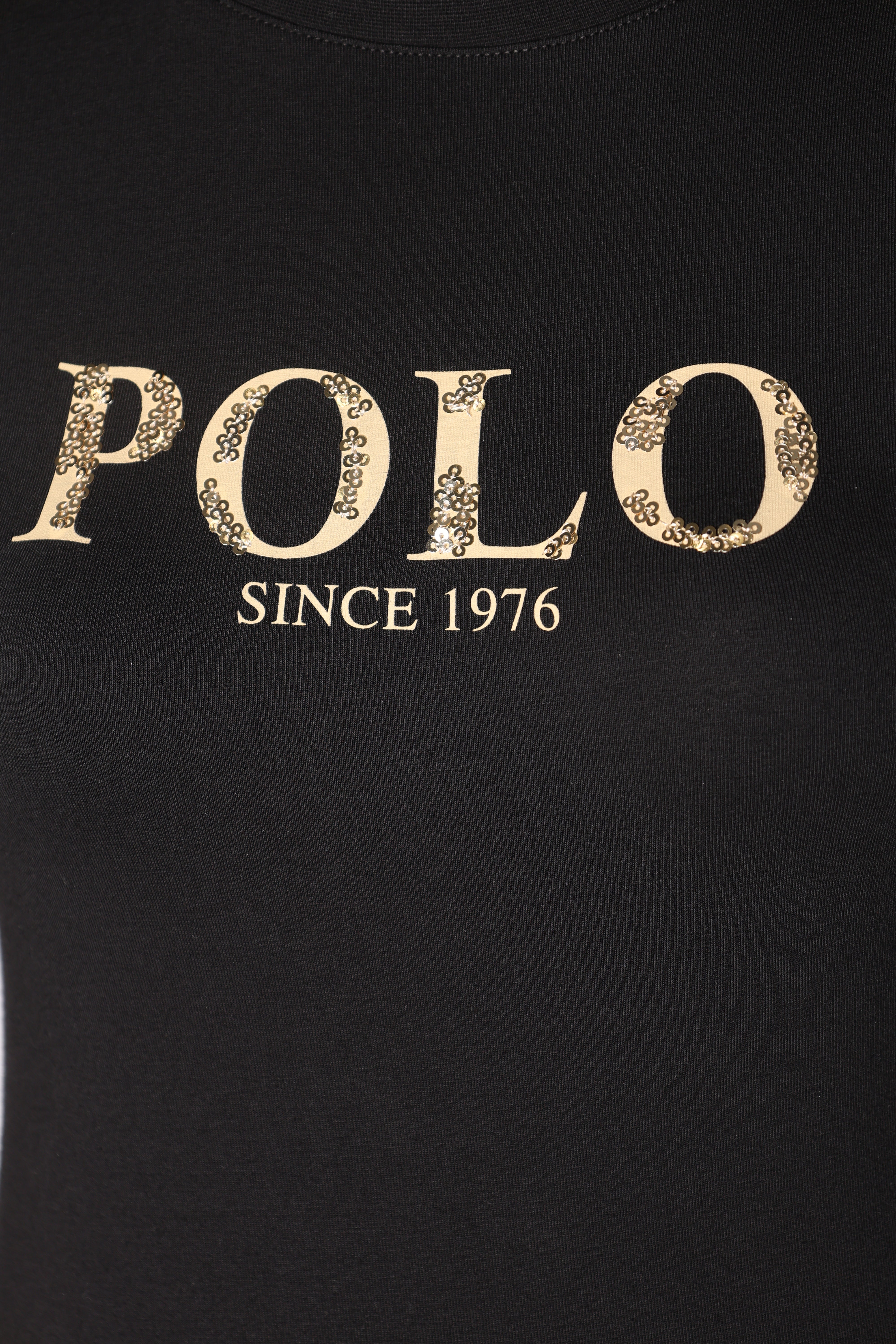Polo T-Shirt Ladies Logo Black
